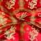 Red-Golden Yellow-Brown Dragon Trellis Chinese Brocade Woven Fabric By the Yard